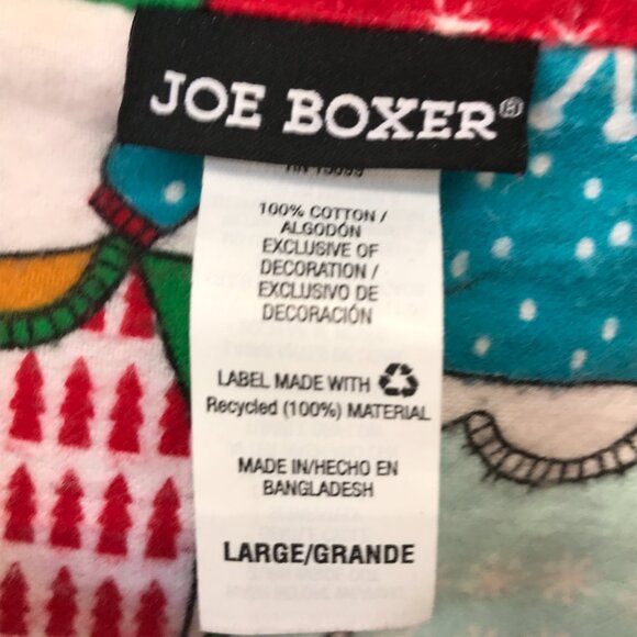 Joe Boxer 100% cotton flannel Christmas PJ set size L - Picture 2 of 5